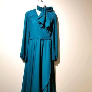 Vintage Pierre de roche s38 green light dress